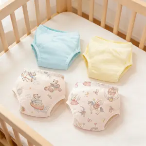 4-Pack Simple Baby Walker Pants, Train Babies' Bladder Control, Unisex, All-Season, Washable, Reusable, Toilet Training Aids for New Parents