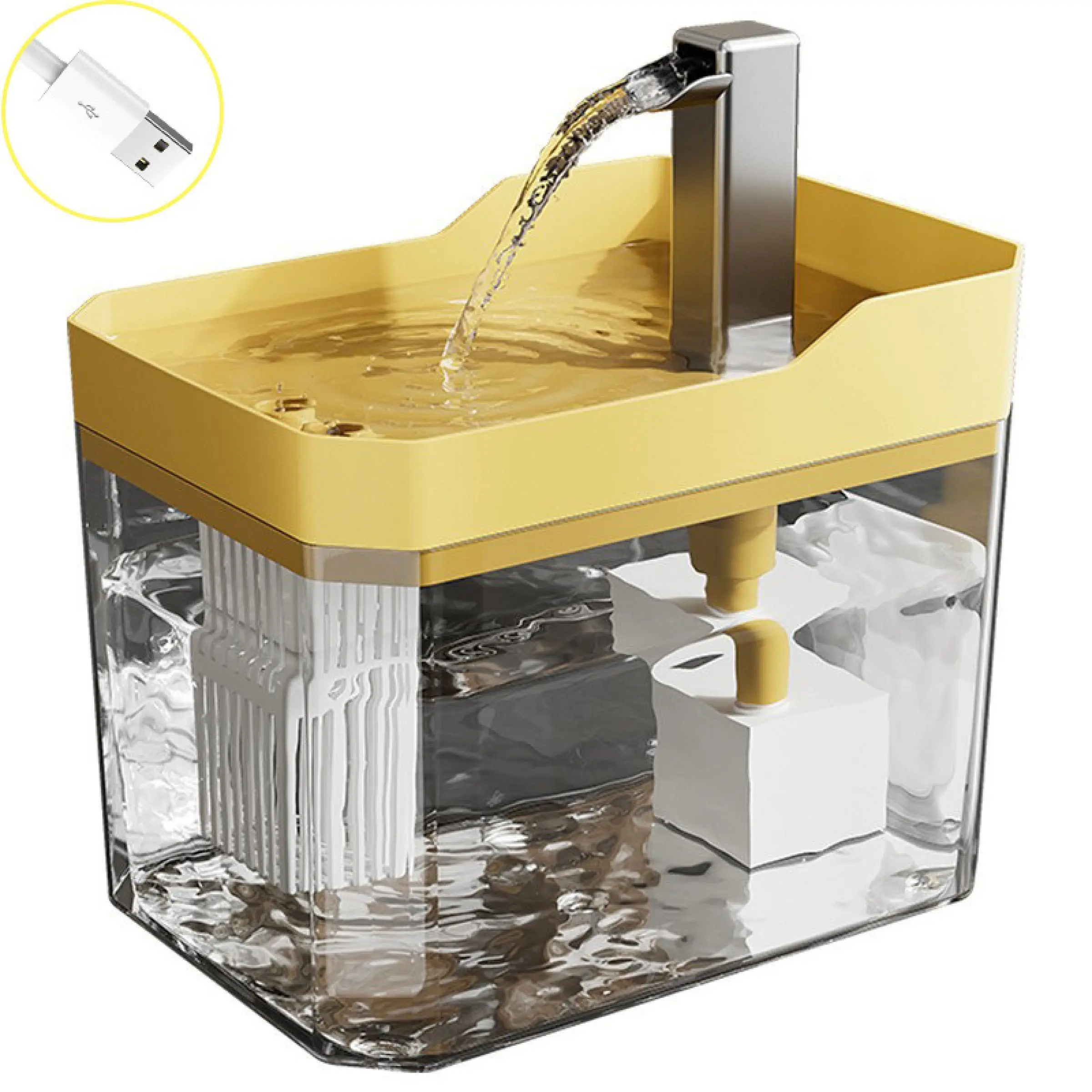 USB Pet Water Dispenser, Automatic Water Feeder, 1.5L Large Capacity, USB Powered, Automatic Circulating Waterer, Silent Design, for Dogs & Cats, Daily Drinking Quality!