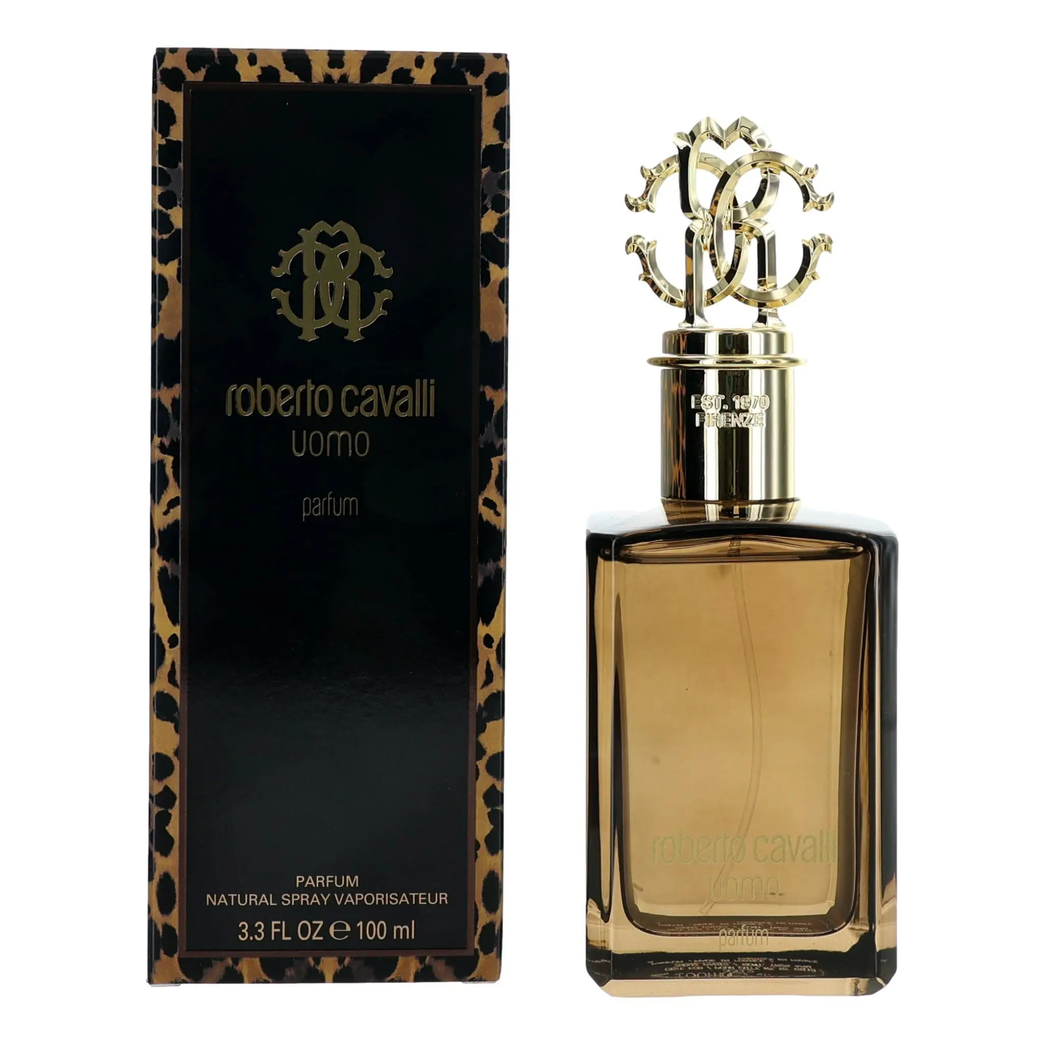 Roberto Cavalli Uomo Luxury Look Refined Fragrance for Men, 3.3 fl oz Spray Format, Ideal for Daily Use, Single Bottle