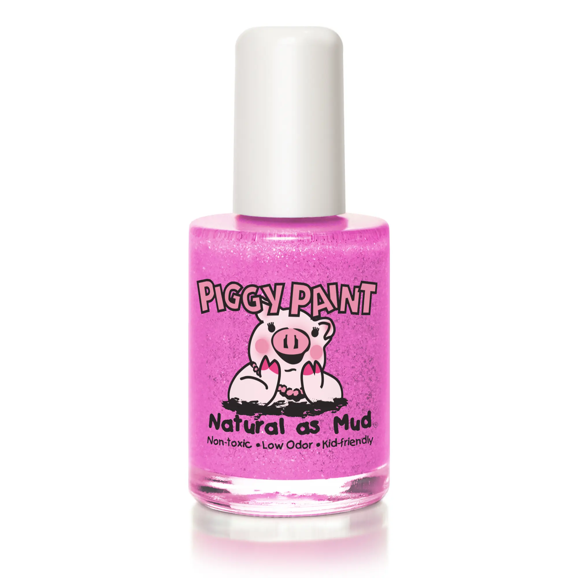 Piggy Paint Havin' a Blast - Glitter Neon Pink Nail Polish 0.5oz Non-toxic Water-based Cruelty-free Vegan Kid-friendly