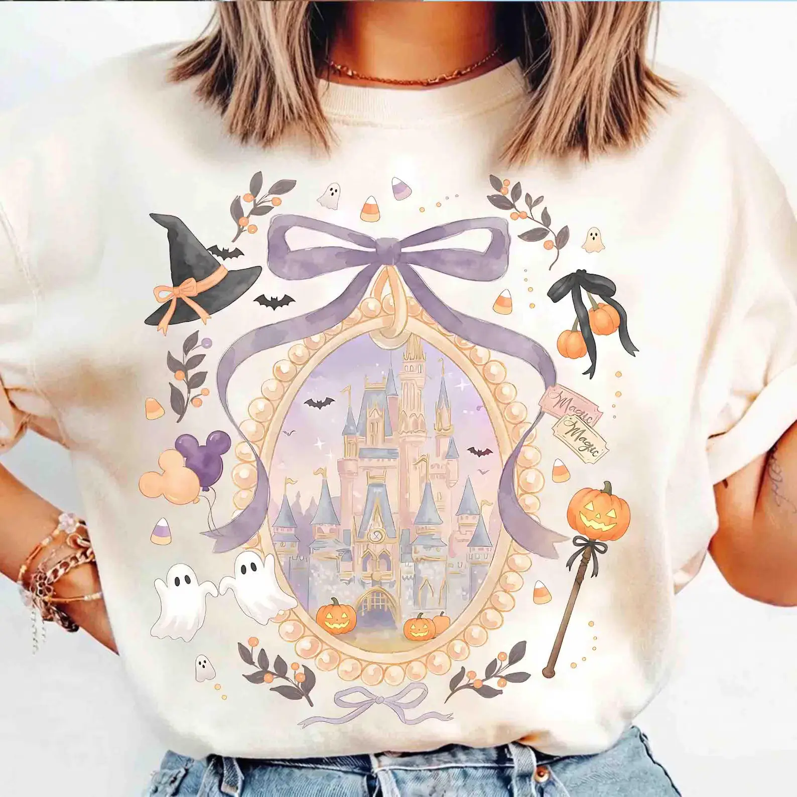 Retro WDW Castle Halloween Shirt, Magic Kingdom Tee, Disneylan Magical Castle Halloween Shirt, Family Trip 2026 Tee