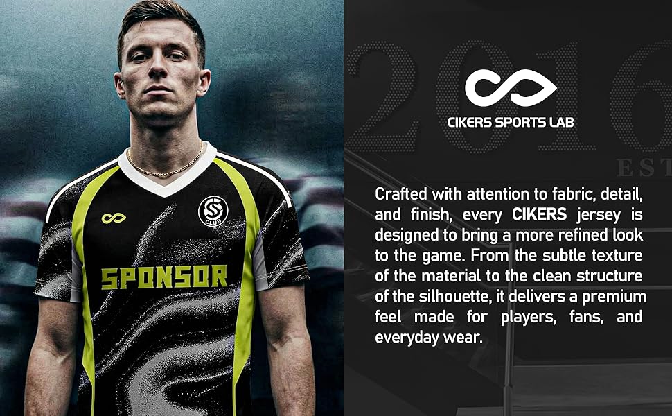 CIKERS Shadow Blade Series Custom Soccer Jersey Sublimation Personalized Soccer Team Jersey, Custom Soccer Shirts Uniform with Name, Number, Team Badge, Gifts for Soccer Lovers 2026