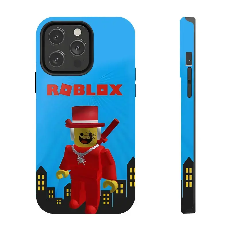 Video Game Streamer Fan Merch Avatar Design Jandel And Sammy Roblox Art Tough Phone Case. Quirky Gamer Pop Aesthetic Rugged Shockproof Protective Cover For iPhone 17 Pro Max 16 Air 15 14 13 12 11.