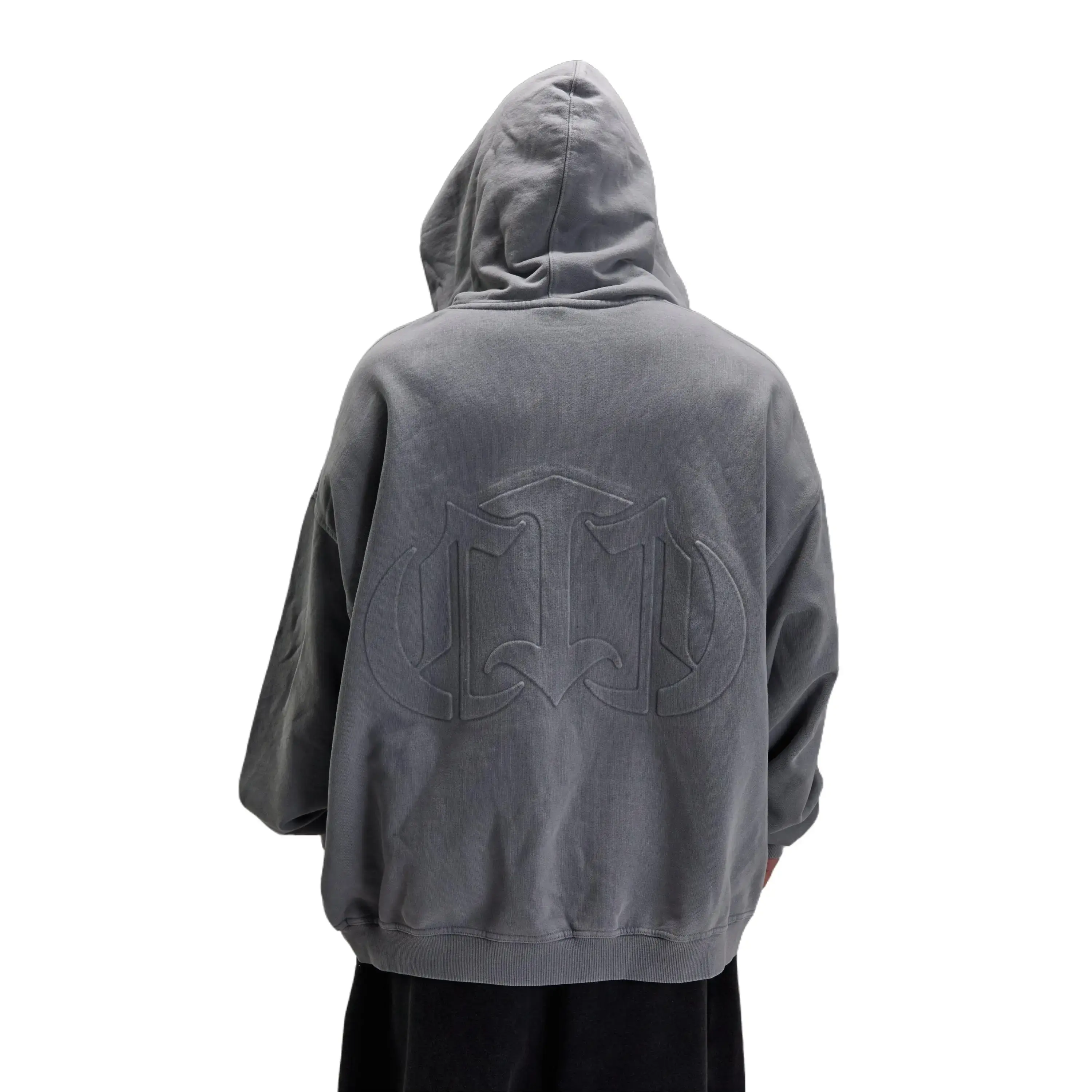 Embossed Grey Heavyweight Zip-up