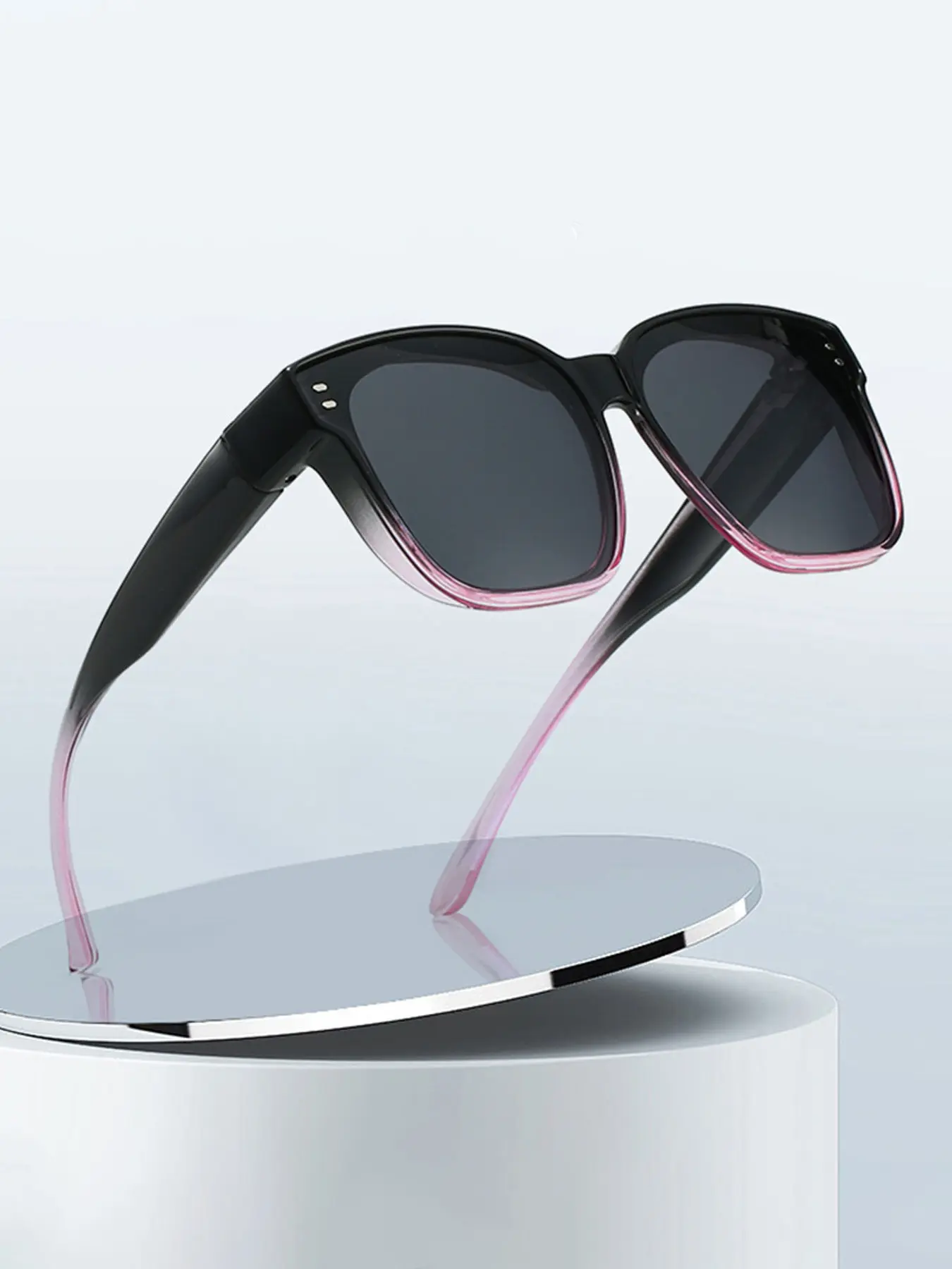 Fashion Prescription Sunglasses for Eyeglass Wearers, Tr90 Large Frame Polarized Sun Glasses, Uv400 Outdoor Driving Shades