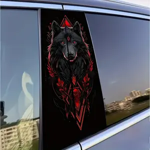 Wolf Pattern Car Sticker, Waterproof & Anti-scratch Car Decal, Car Exterior Decoration Accessories for Car, Laptop, Helmet, Motorcycle, Refrigerator, Sticker for Cars
