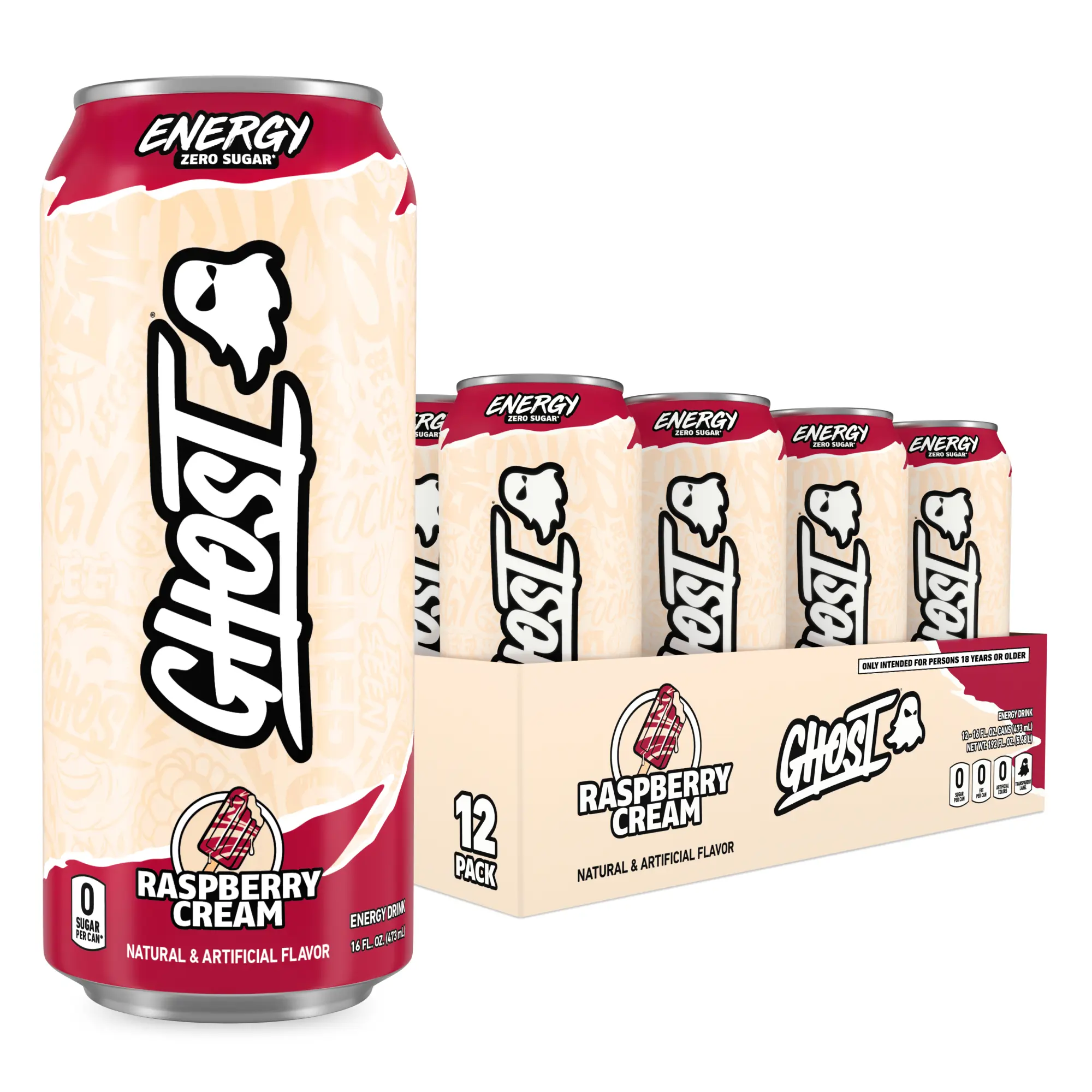GHOST ENERGY DRINKS - 8.4 and 16oz Cans - Energy & Focus & No Artificial  Colors - L-Carnitine & Taurine - Gluten-Free & Vegan Natural Sport Beverage 