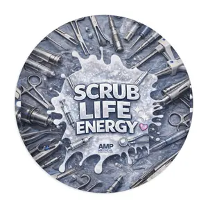 Scrub Life Energy Mouse Pad | Surgical Tech Desk Decor | OR Nurse Gift | Healthcare Worker Mousepad