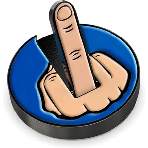 Ultimate Middle Finger Golf Ball Marker Magnetic Hat Clip Alignment Ball Mark Funny Golf Accessory Cap Premium Gift for Golf Enthusiasts Vibrant Colors