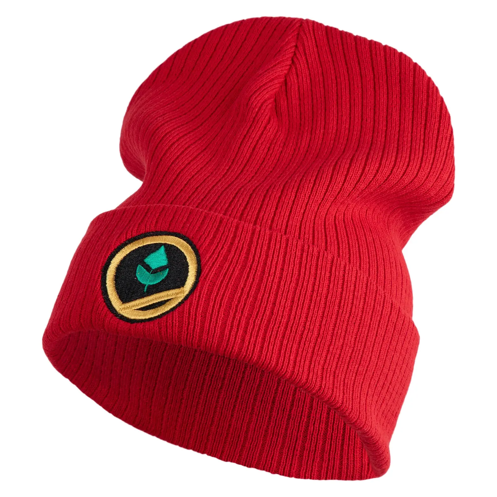 Trainer Red Poke Monster Logo Embroidered Big Size Cuff Long Beanie