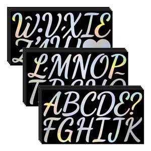 2.5inch Handwritten Laser Letter Stickers for Car DIY Wedding Holiday Party Car Bumper Letter Stickers