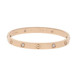 Pre-owned Cartier Love Bangle Bracelet Size 17