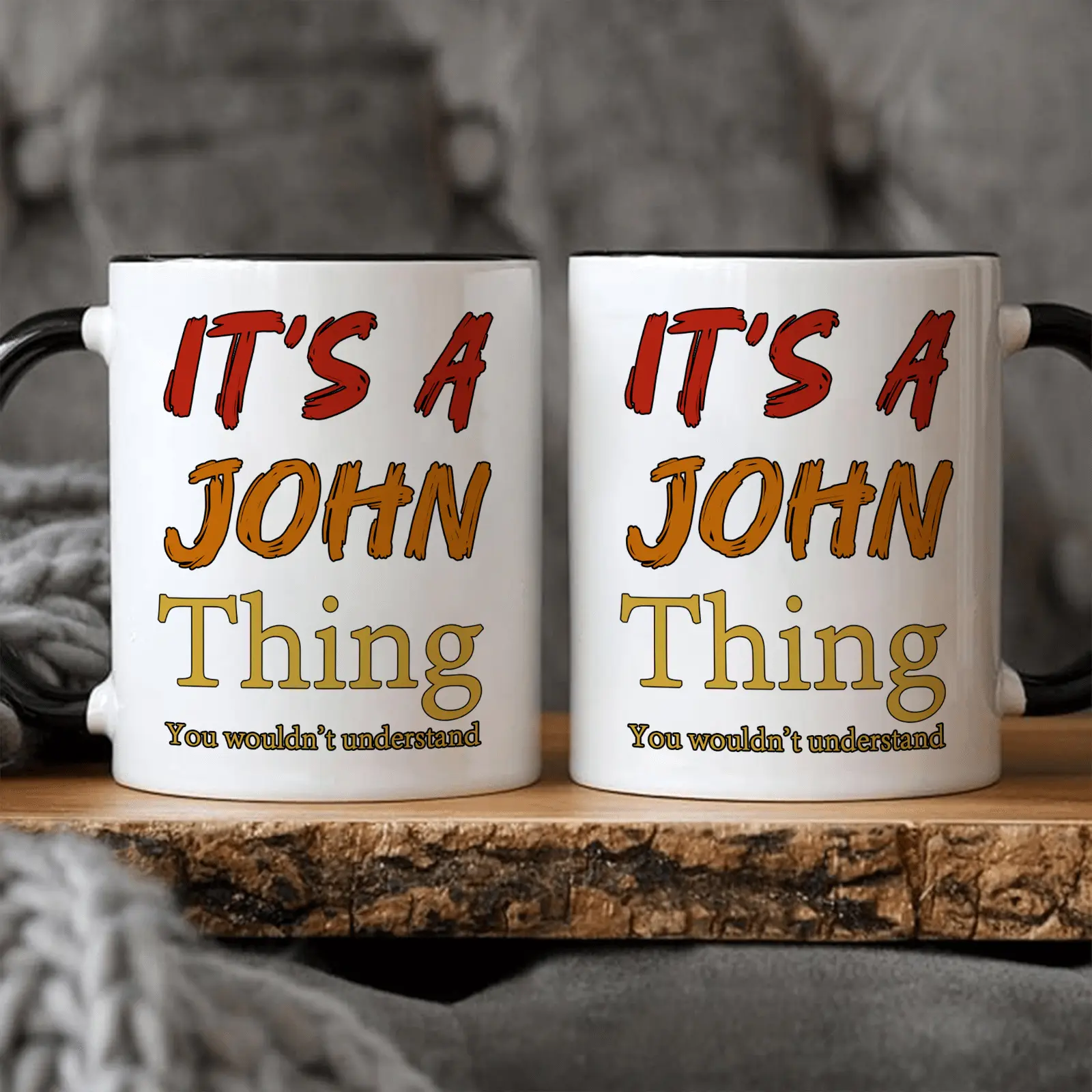1pc, It's A John Thing, 11oz Ceramic Coffee Mug - Reusable, Recyclable, Perfect Summer Winter Drinkware Gift, Safe & Comfortable Grip, Room Decor, Home Decor, Party Gift, Birthday Gift, Holiday Gifts
