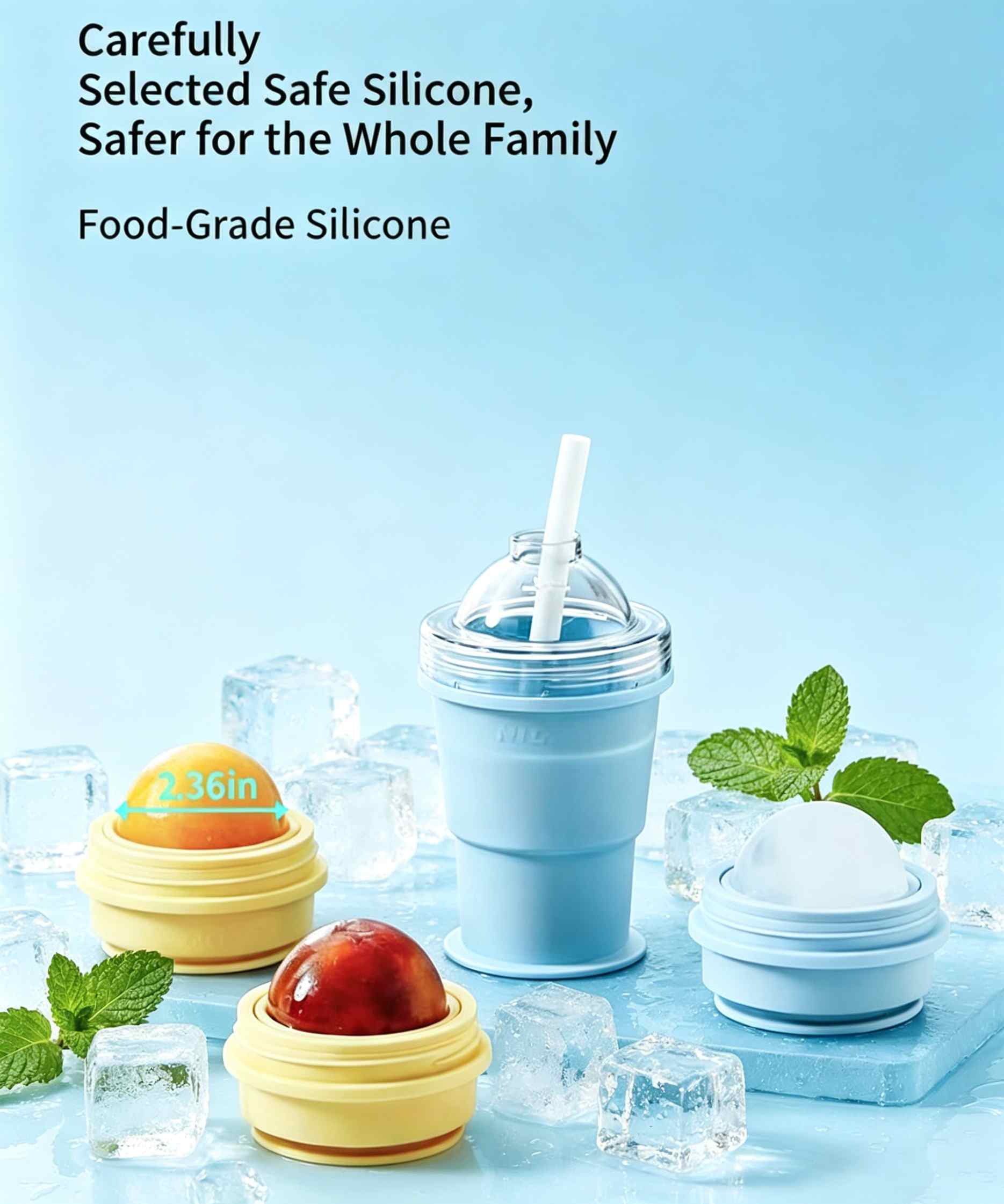 Portable foldable silicone cup with built-in straw, reusable and lightweight. Heat-resistant, easy to clean and store, great for travel, hiking, camping, office and daily outdoor use.