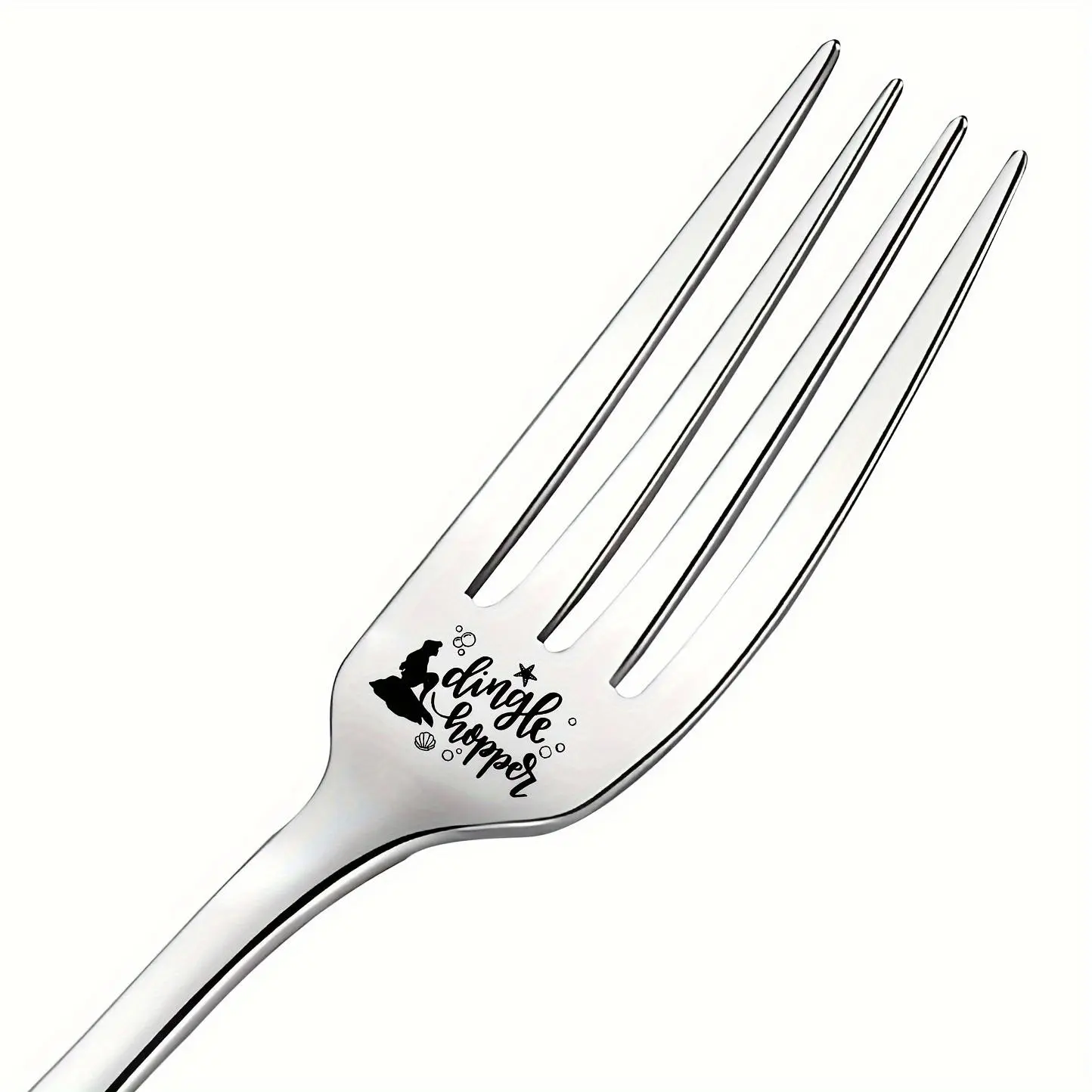 Stainless Steel Engraved Fork, 1 Count Letter Pattern Fork, Unique Gift for Women Men Friends, Party Gifts, Cooking Gift, Quirky Gift, Best Birthday Gift