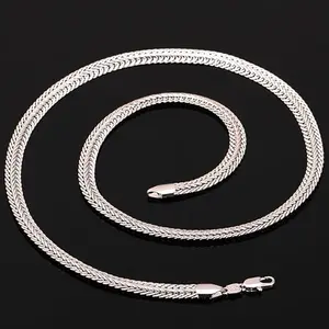 925  silver plated snake chain necklace noble for women men jewelry designer wedding engagement gifts 19.68/23.62 inches,Hypoallergenic & Tarnish-Resistant