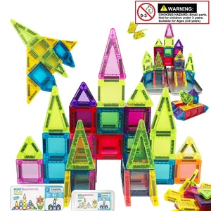 Mini Magnetic Tiles Travel Toddler Toys, Portable Stem Building Kids Toys, 24/36/40pcs, for Ages 4-8+, Unisex, Birthday Gifts
