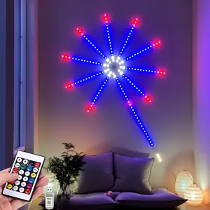 RGB Smart Firework Light Strip, Remote Control, Multiple Lighting Modes, Music Sync RGB, Dreamy Color LED Strip, USB Powered