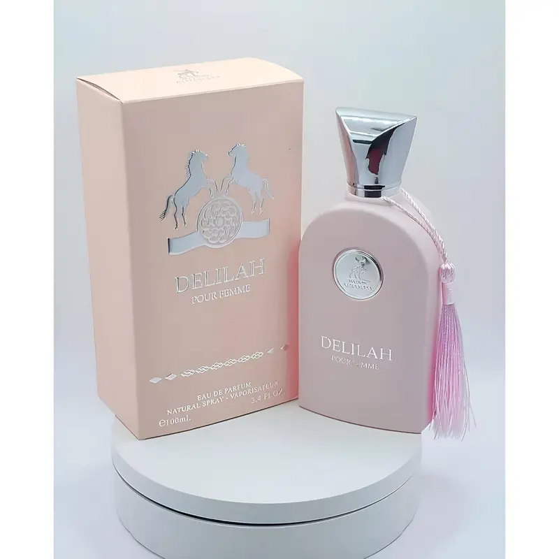 Maison Alhambra Delilah Pour Femme Eau De Parfum Spray - Women's 3.4 oz Elegant Floral Scent with Bergamot, Rhubarb, Vanilla & Floral Blend Notes, Elegant Floral Fragrance, Floral Blend Fragrance