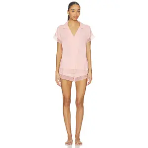 eberjey x REVOLVE Malou Lace Pajama Set in Tea Rose
