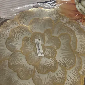 Floral Pattern Placemats, 6 Counts/set Heat-Resistant Non-Slip Table Mats, Kitchen Gadgets, Waterproof Placemat for Home Kitchen, Dining Room or Wedding Party, Valentine's Day Gift