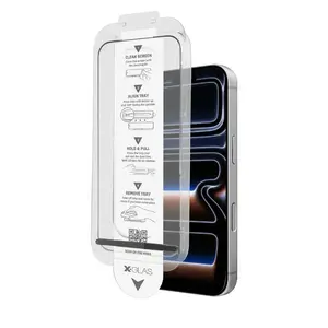 iPhone 17 Pro Screen Protector Tempered Glass Easy Installation Kit with Clean Screen and Align Tray