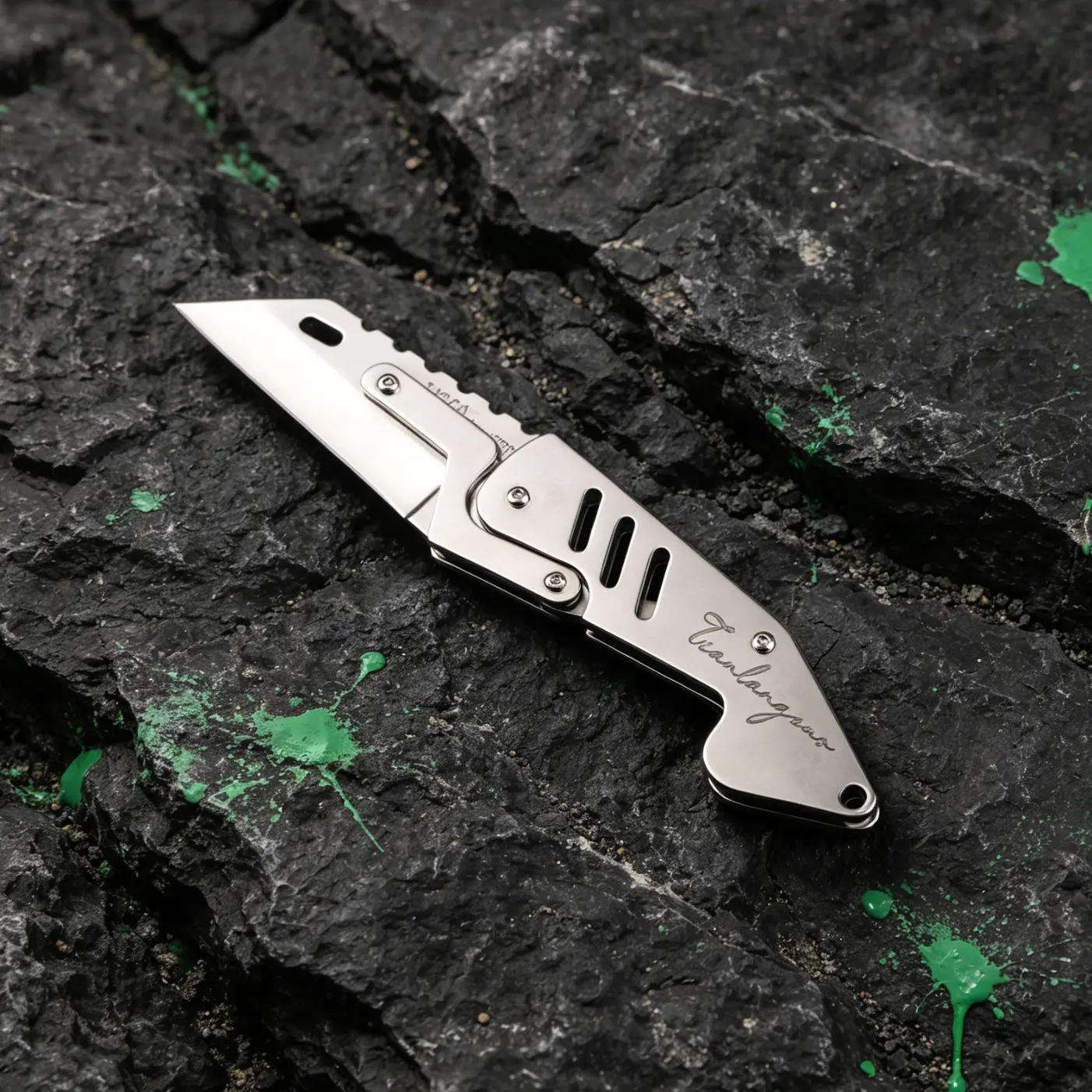 The Lobster Folding Knife | Stainless Steel Pocket Fruit Knife with Unique Hollow Handle | Cool EDC Gift for Men