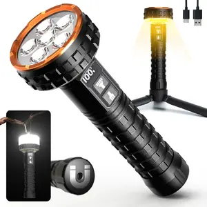 Hokolite Outdoor Light,Rechargeable Bidirectional Flashlight,5000 Lumen with Digital Display,8 Modes & IPX4 Waterproof, Emergency, Rescue, Hunting