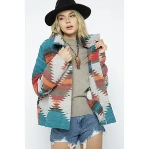 Soft Comfy Lightweight Aztec Pattern Jacket