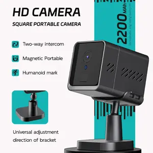 WiFi Security Camera ，Wired,mini cctv，Indoor/Outdoor Pan Tilt Zoom(PTZ)w/ 360Degree Motion Tracking, Color Night Vision, HD, WiFi Black Card bodycam 360 camera  de seguridad de casa camara de seguridad mini camera