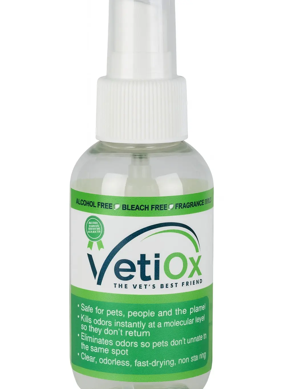 VetiOx Mini Small Animal Odor Eliminator, Alcohol-Free Pump Sprayer, Fast-Drying Odor-Removing Formula