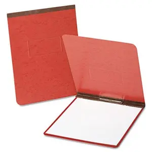 Oxford 71134 PressGuard Coated Report Cover- Prong Clip- Letter- 2" Capacity- Red
