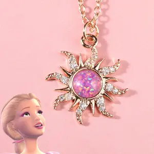 Opal Sun Necklace - 925 Sterling Silver Pendant for Women | Boho Jewelry Gift ,Handmade Charm