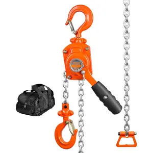 VEVOR Manual Lever Chain Hoist, 3/4 Ton 1650 lbs Capacity 5 FT Come Along, G80 Galvanized Carbon Steel with Weston Double - Pawl Brake, Auto Chain Leading 360 Rotation Hook, for Garage Factory DockVEVOR Super Brand Day