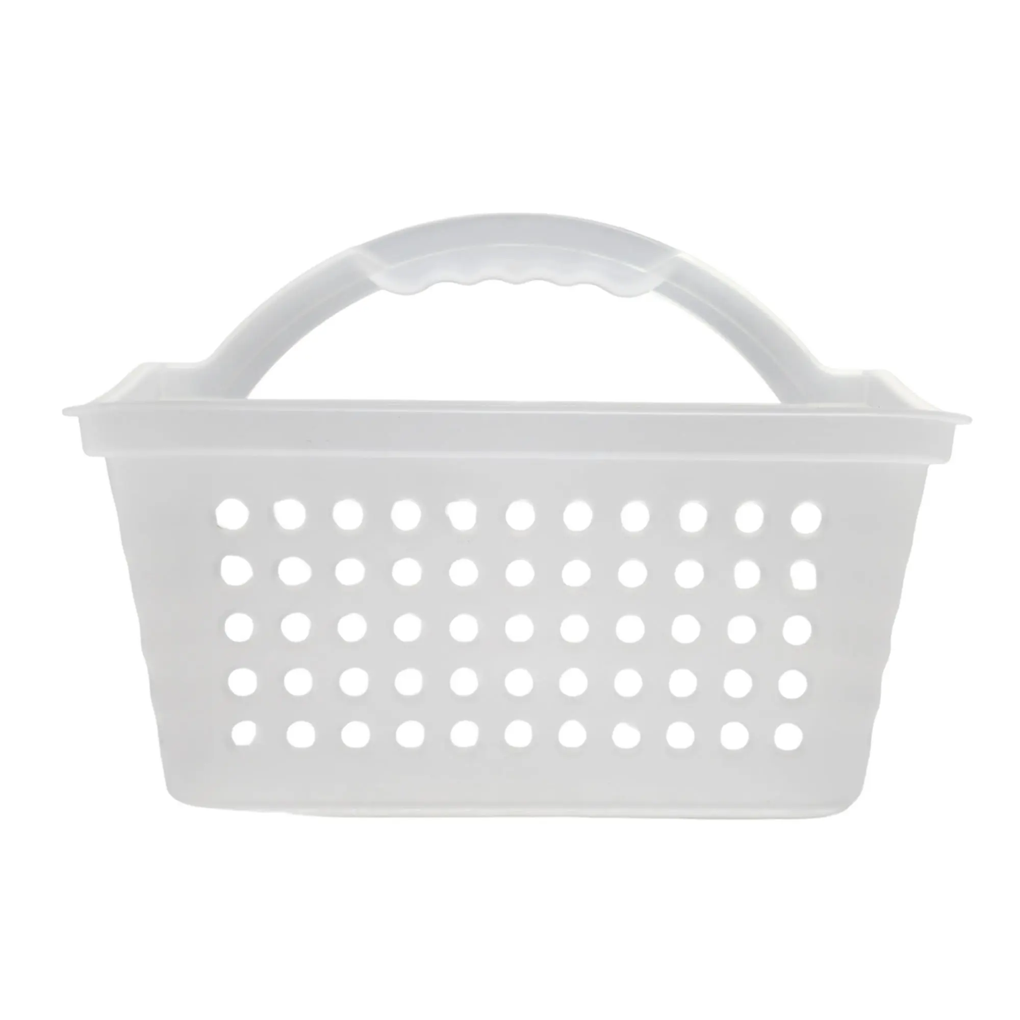 Compact Plastic Shower Organizer Basket with Easy Carry Handle