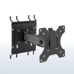 Single Monitor Pegboard Panel Mount with Arm - Up to 32" Screens