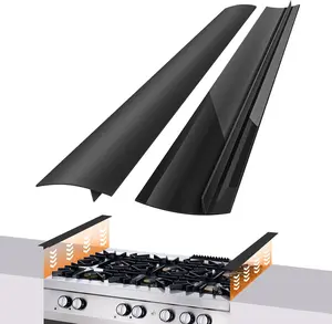 2 Pack Silicone Stove Gap Covers – Heat Resistant Kitchen Gap Filler Strips, Non-Slip Stain Resistant Cover for Stove & Counter Gap