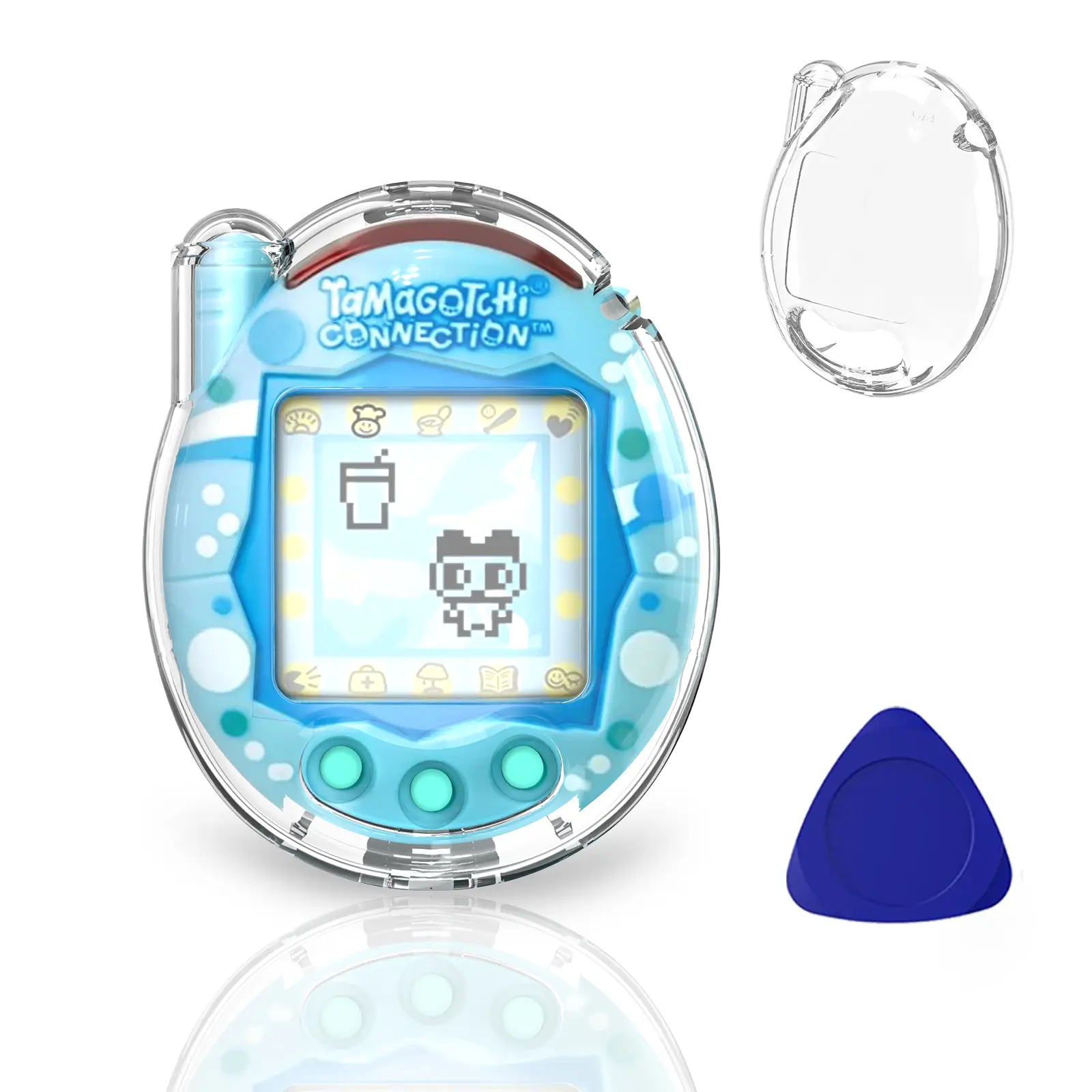 oaj for Tamagotchi Connection Case, Clear Hard PC Drop-Proof Protective Cover, Transparent Portable Carrying Storage Case for Tamagotchi Connection Accessories (Cover Only), Translucent