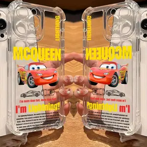Lightning Mcqueen No. 95 Phone Case for iPhone 17 16e 16 15 14 13 12 11 Mini Pro Max Air X XR Xsmax 8 7 Plus, Anti-Drop Transparent Soft Back Cover