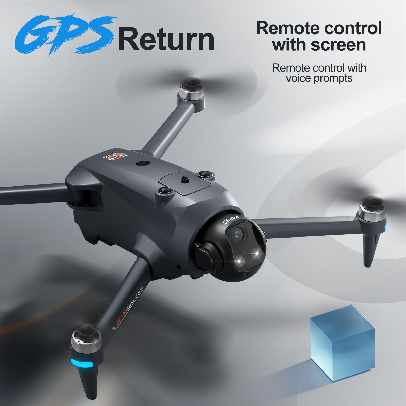 2026 New Design GPS Drone with 180° ESC Camera 5G Large Screen Remote Control Lifting and Obstacle Avoidance Head Brushless Power GPS Return for Amateur Players.