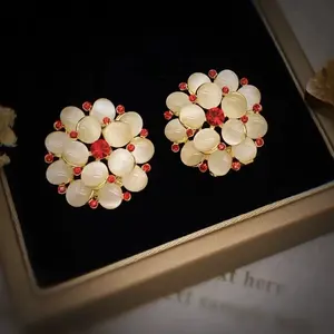 Hydrangea Huggie Earrings for Women, Elegant Floral Chic Style, Lightweight Daily Jewelry DZEH4060