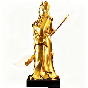 Brass Cast Statue of Guan Yu, the Martial Saint; Custom Brass Artwork and Collectibles