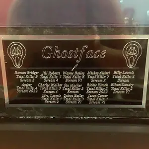 Ghostface Killer Plaque Decor