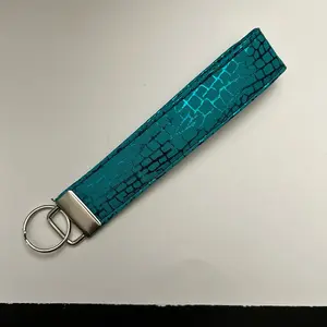 Teal foiled Dragonfly Wing key fob