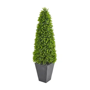 57in.  Eucalyptus Topiary in Slate Planter (Indoor/Outdoor)