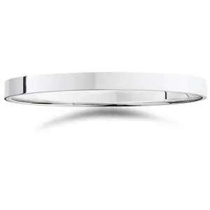 2mm Flat High Polished Wedding Band 950 Platinum