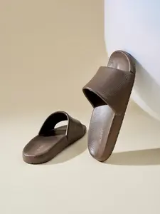 Summer Men's Retro Classic Simple Solid Design Slippers, Soft Elastic Texture, Easy Clean, Slip-On, Home, Bathroom, Dorm, Outdoor