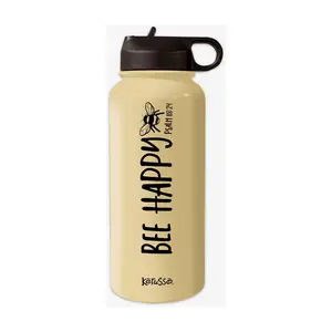 Kerusso 32-oz Dual Wall Bottle - Bee Happy
