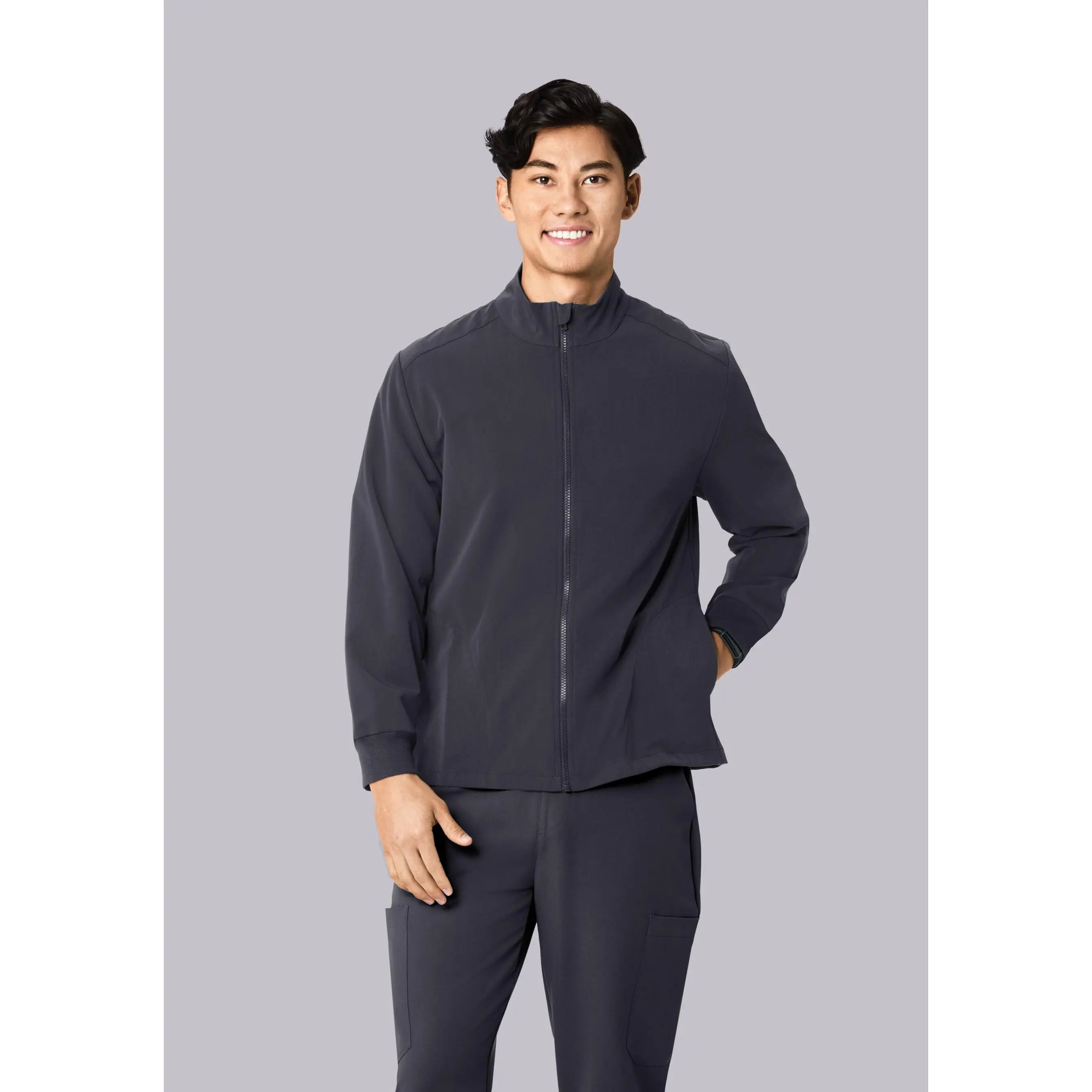 Men's Modern Scrub Jacket Pewter