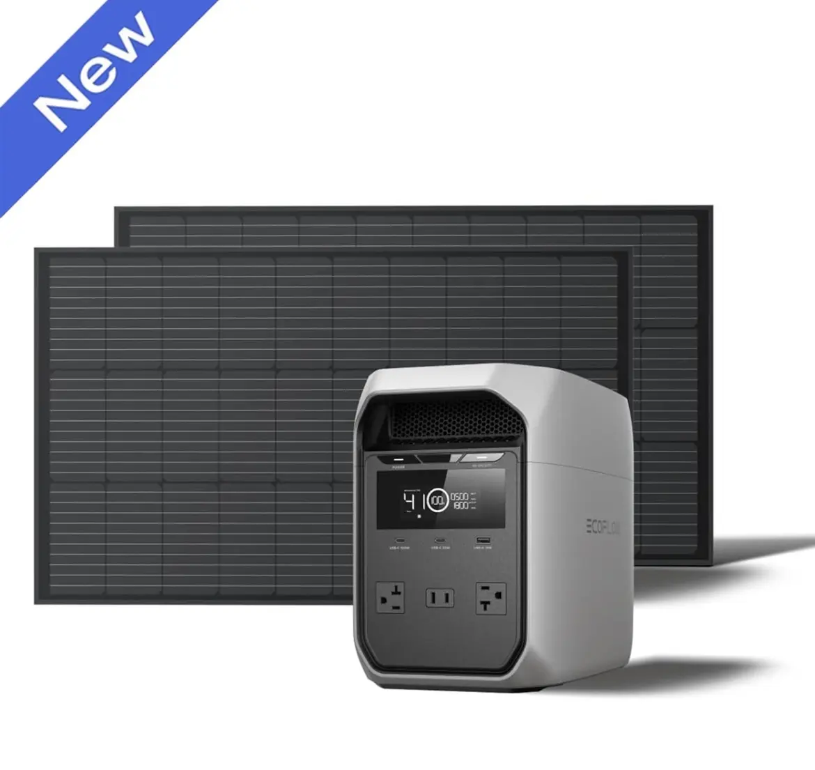 DELTA 3 Classic 1024Wh Portable Power Station with 2pcs 100W Solar Panel